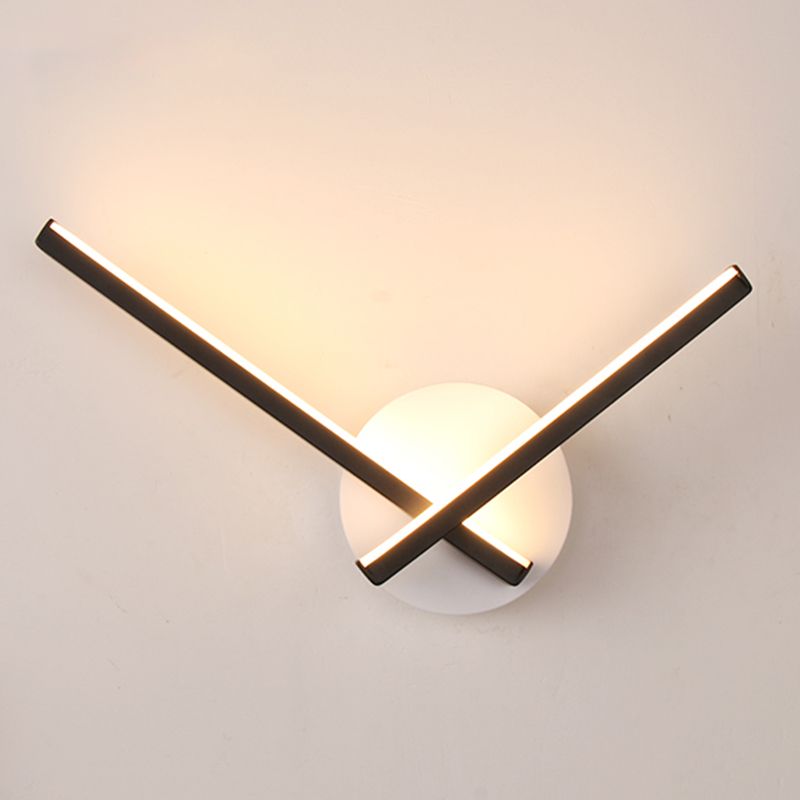 Linear Shape Metal Wall Sconce Modern Style 2-Lights Wall Mounted Light