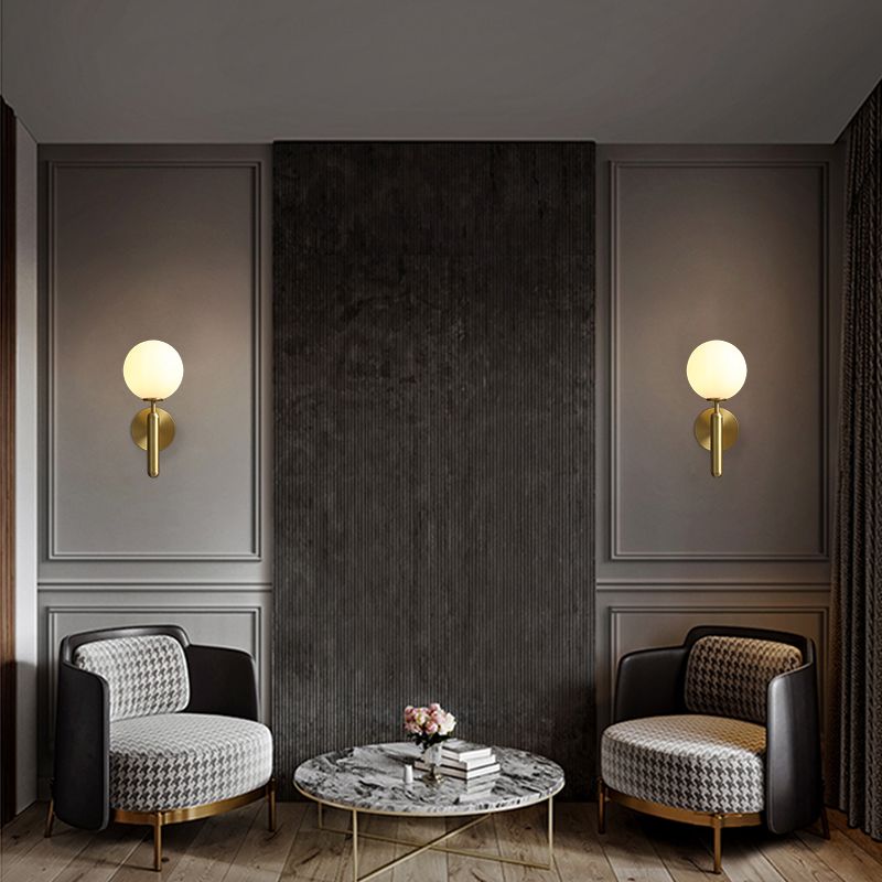 Nordic Modern Copper Wall Light Fixture Armed Sconce Light for Living Room