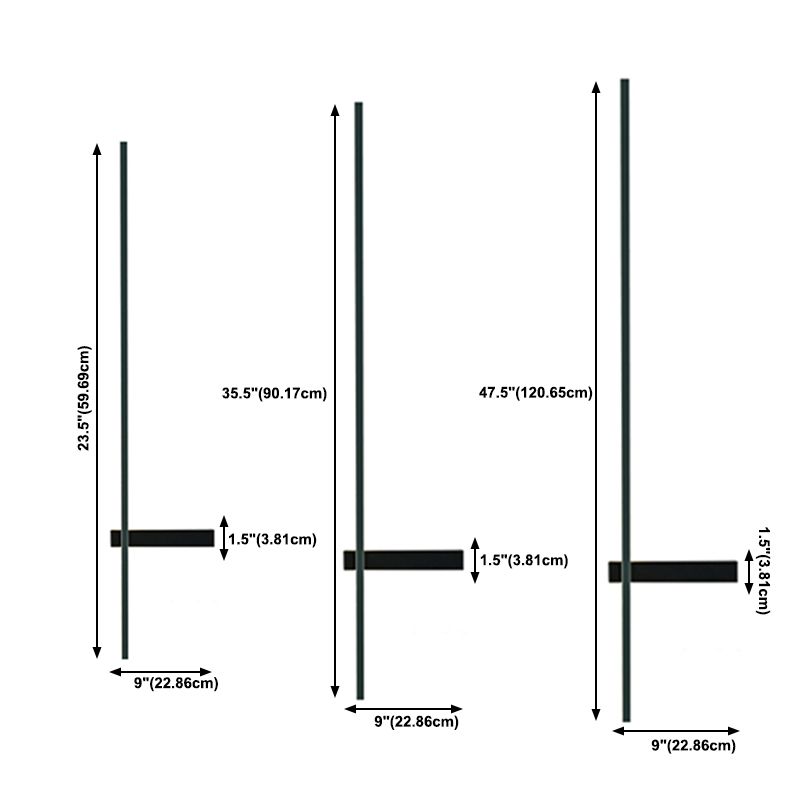 Luz de pared de aluminio moderna Maledina de pared LED recta minimalista en negro para al aire libre