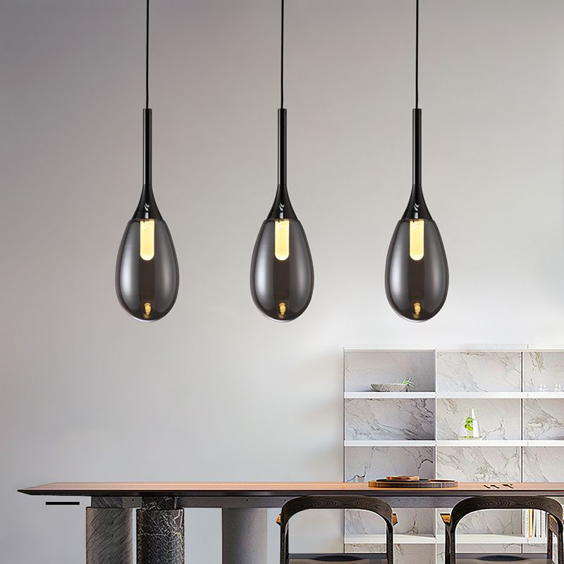 Luce a soffitto moderna a 1 leggera con tonalità di vetro