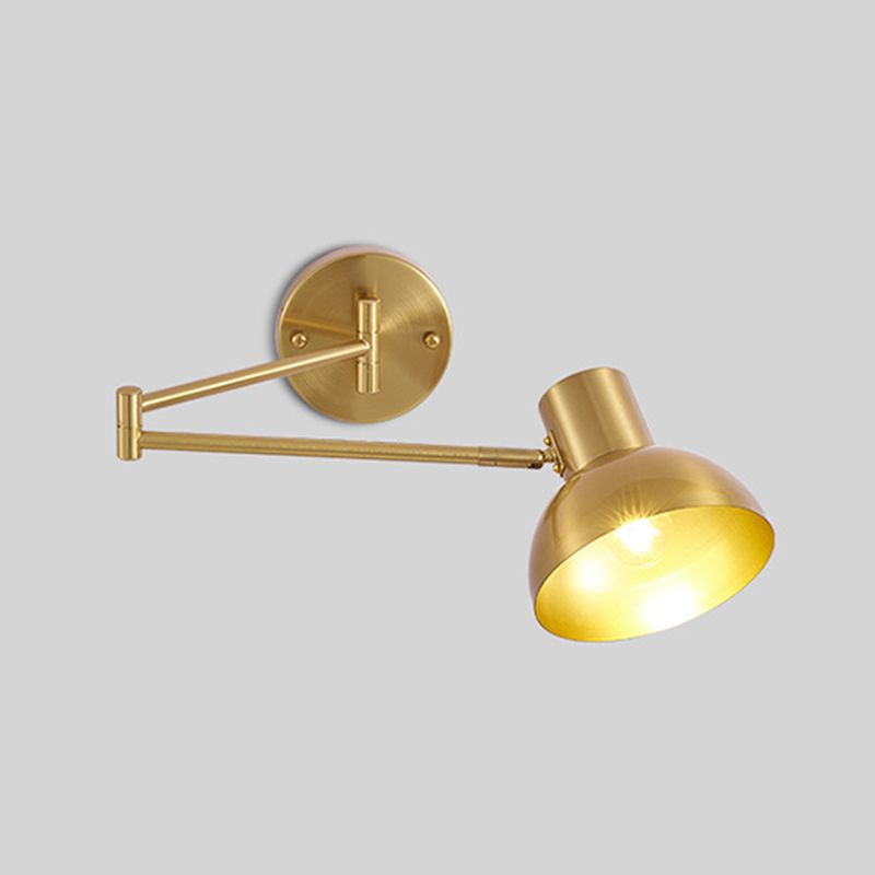 Postmoderne 1 Kopfmetall Wandleuchte Goldwandleuchte für den Untersuchungsraum