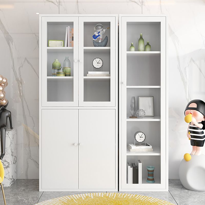 Closed Metal Bookshelf Modern Home Living Room Bedroom Standard Bookcase