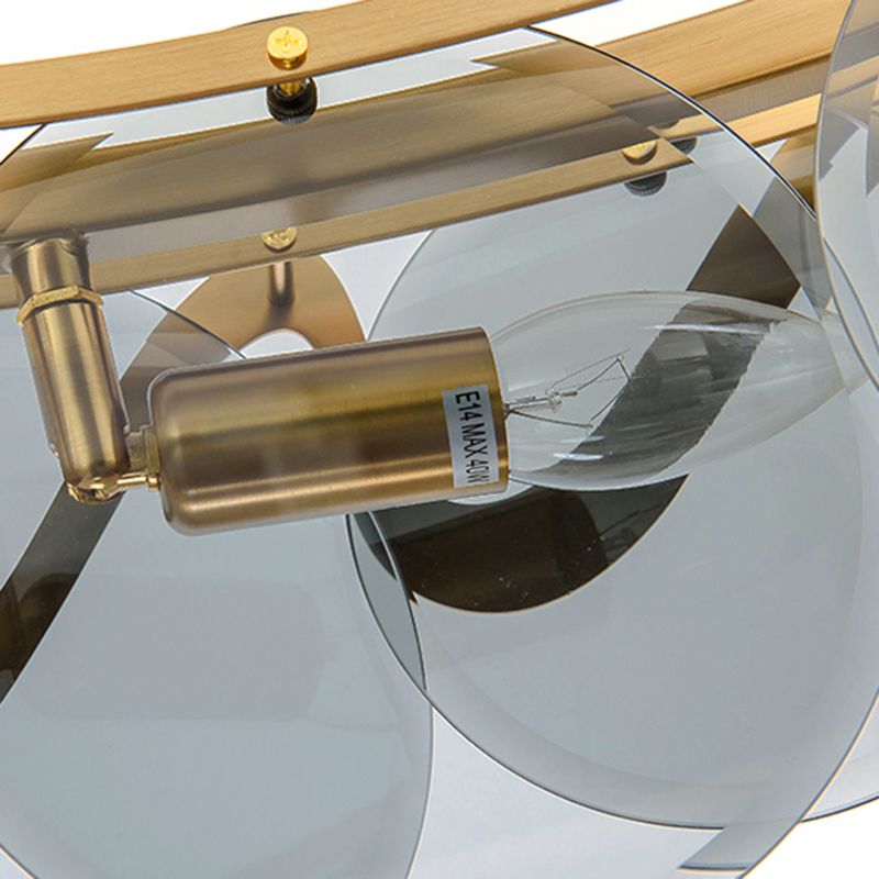 Glass Pendant Light Geometric Contemporary Ceiling Light for Living Room