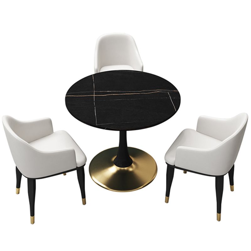 Tavolo da pranzo contemporaneo da 31,5 pollici tavolo rotondo per cucina e sala da pranzo