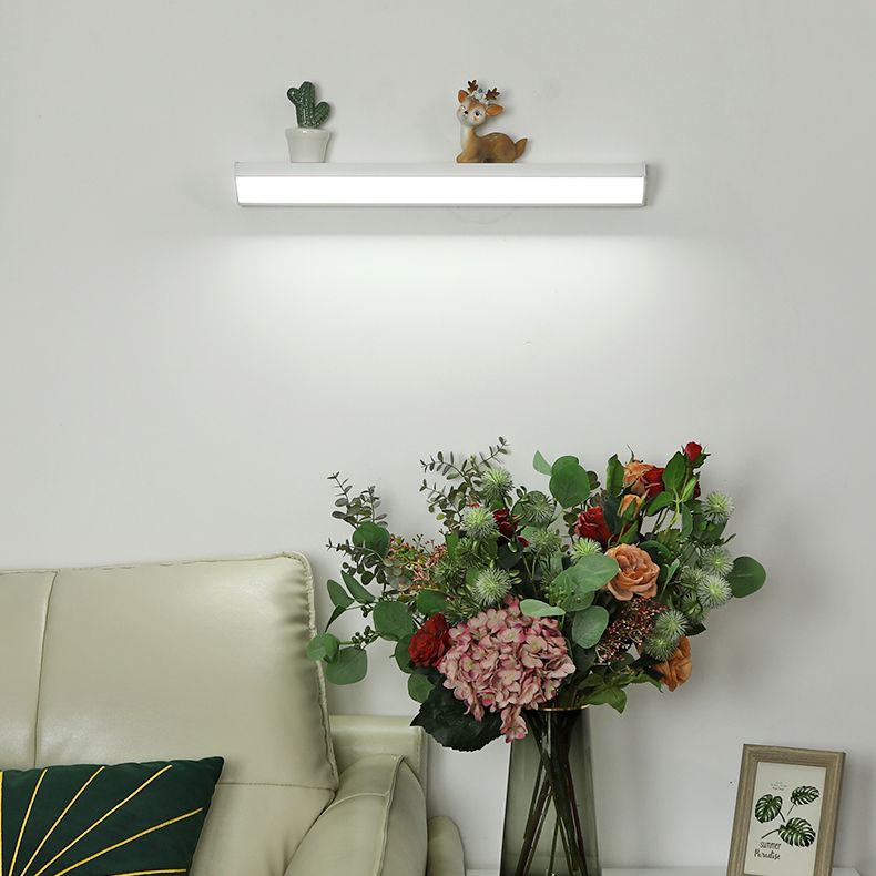 Rectangle Vanity Wall Sconce Fixtures Modern Minimalist Style Acrylic Single Vanity Light