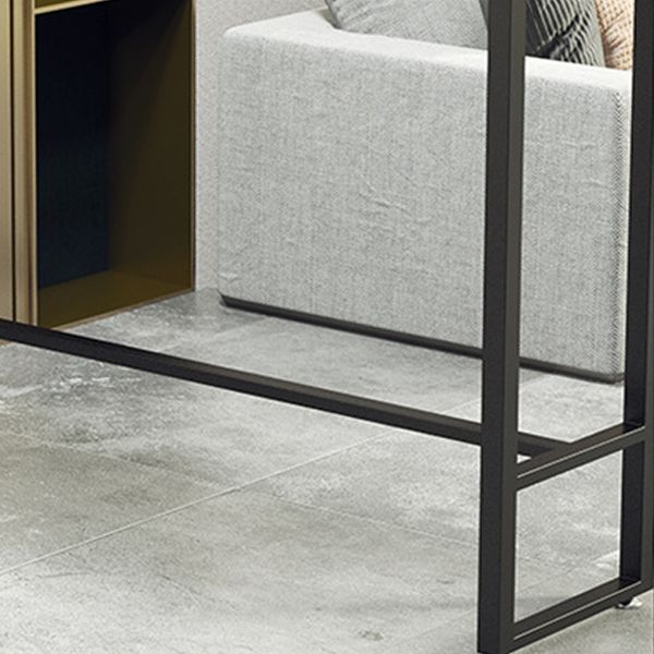 Marble Counter Height Table with Rectangle Table Top Trestle Table - 41.3" H