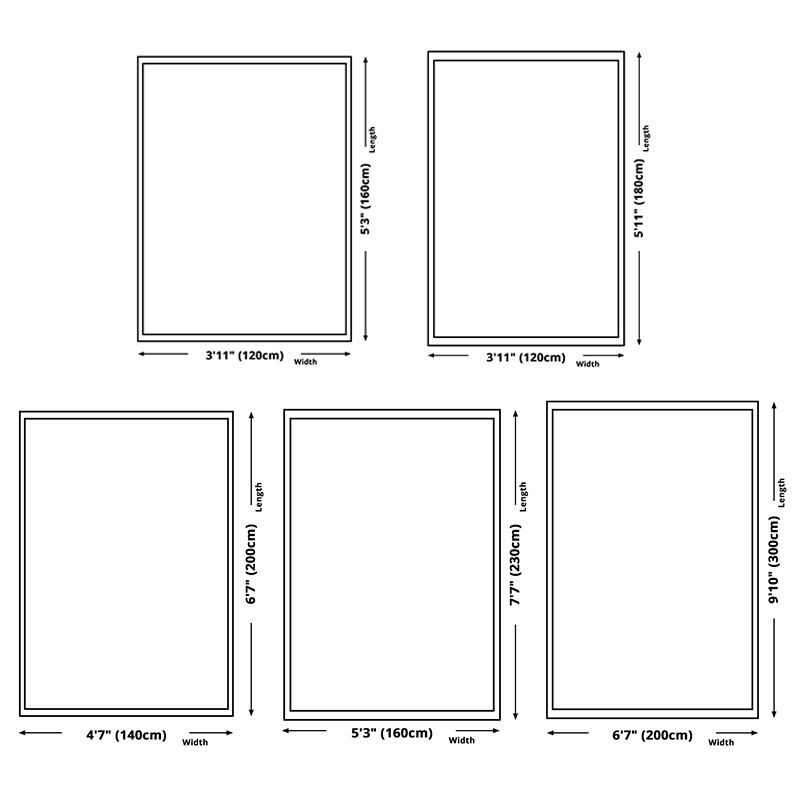 Nordic Minimalist Area Rug Geometric Carpet Polyester Rug for Bedside Living Room, Home Office