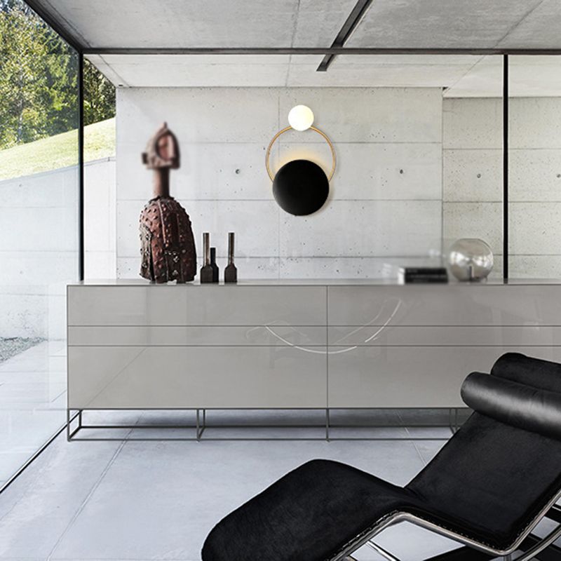 Modern 2-Light Golden/Black Vanity Light Shaded Bathroom Wall Light Sconces