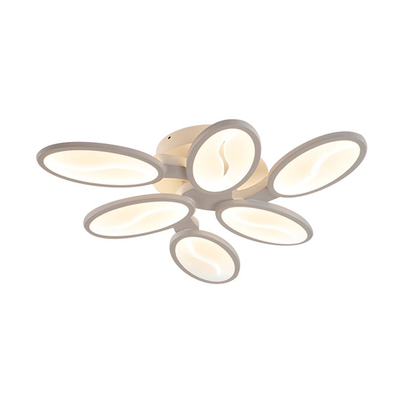 LETURE DE PLAFICATION OVAL acrylique LED moderne LED 3/6/9 LUMIÈRES LUMÉRIEUR MONTURE DANS