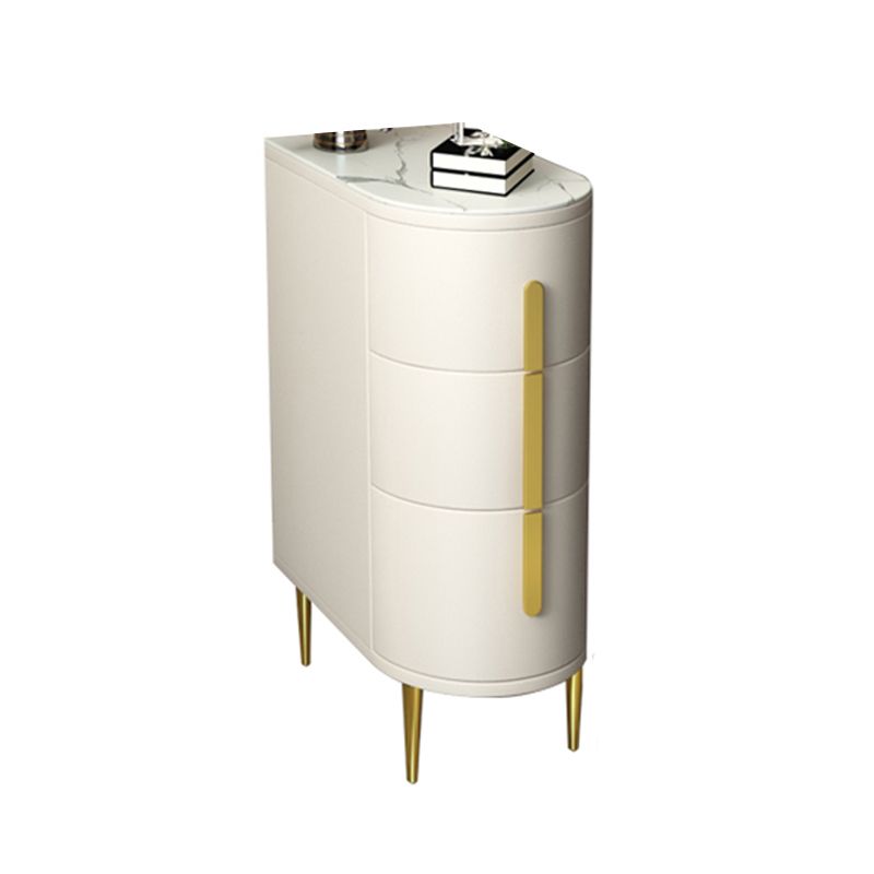 9.8" W X 23.6" H Modern Side Table with Four Gold Metal Legs