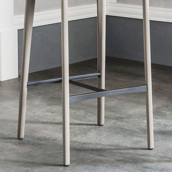 Contemporary Style Metal Bar Stool Footrest Counter Stool for Restaurant