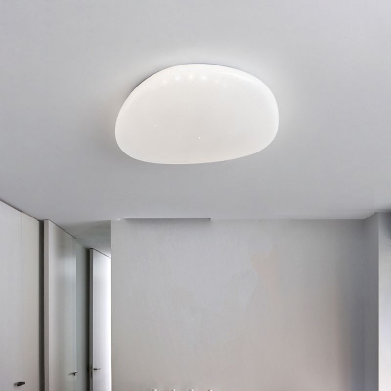 White Geometric Ceiling Light Nordic-Style LED Acrylic Flush Mount Ceiling Light