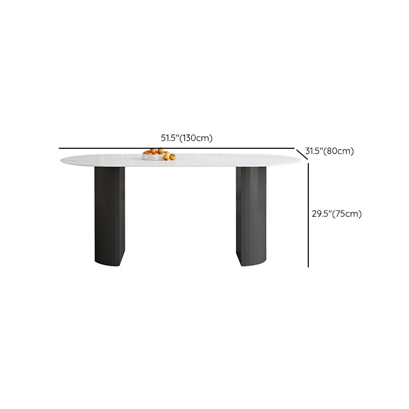 Dining Room Dinner Kitchen Table Oval Double Pedestal Dining Table