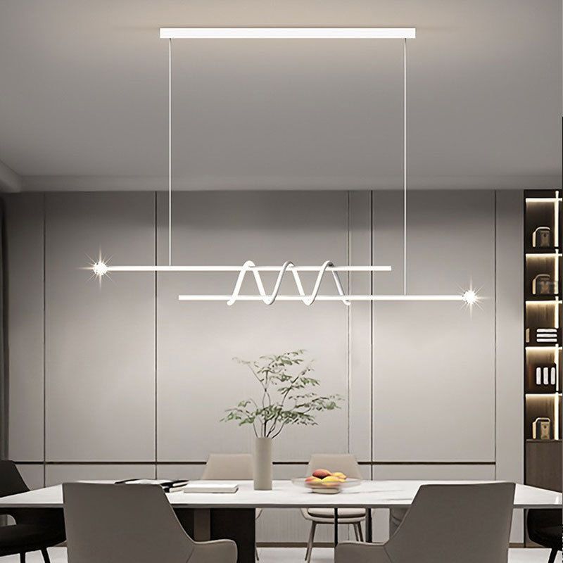 Modern Style Linear Shape Island Pendants Metal Pendant Lights for Dining Room