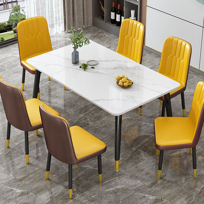 Hedendaagse standaard gesinterde stenen top eettafel rechthoek eettafel voor keuken