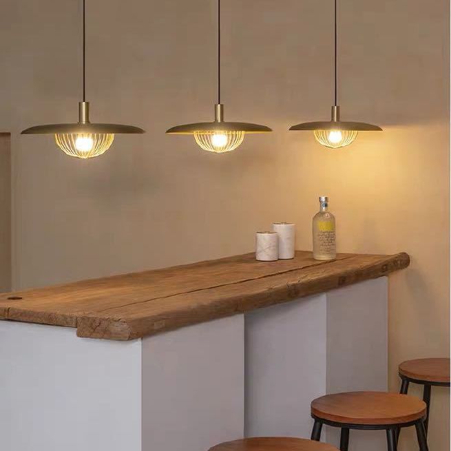 Style minimaliste moderne en cage suspendu suspension en métal 1 éclairage pendentif léger