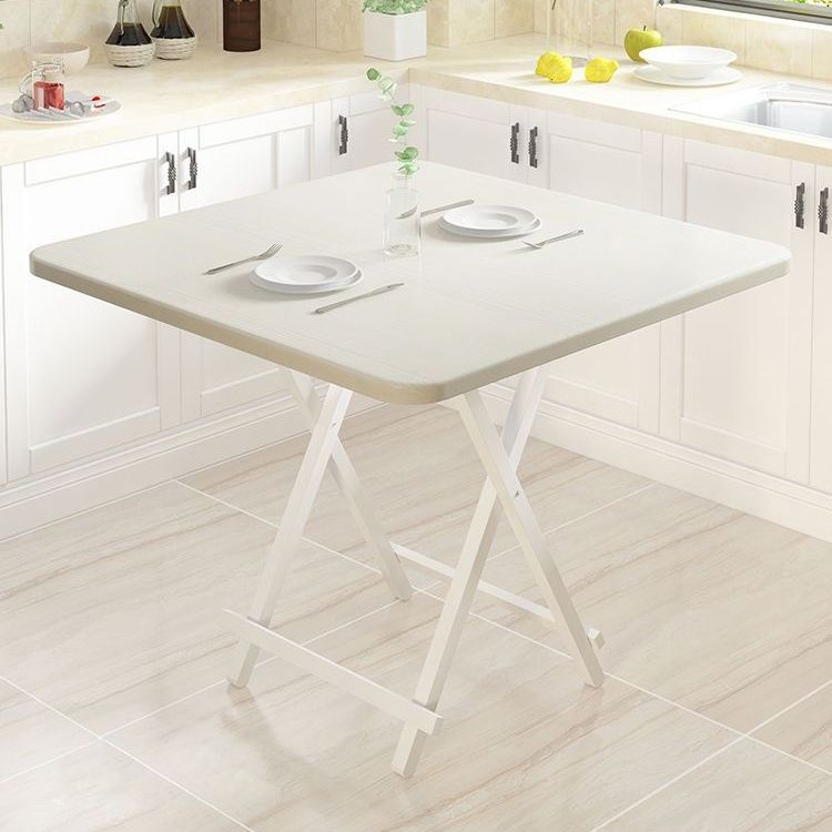 Industrieel uitbreidbare MDF -eettafel vierkante standaard eettafel voor keuken