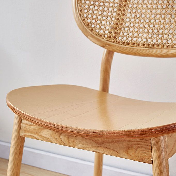 Silla de comedor de madera tradicional, silla lateral trasera King Louis