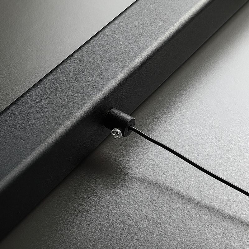 Moderno LED Techo colgante Luz de comedor Lámpara colgante rectangular simple