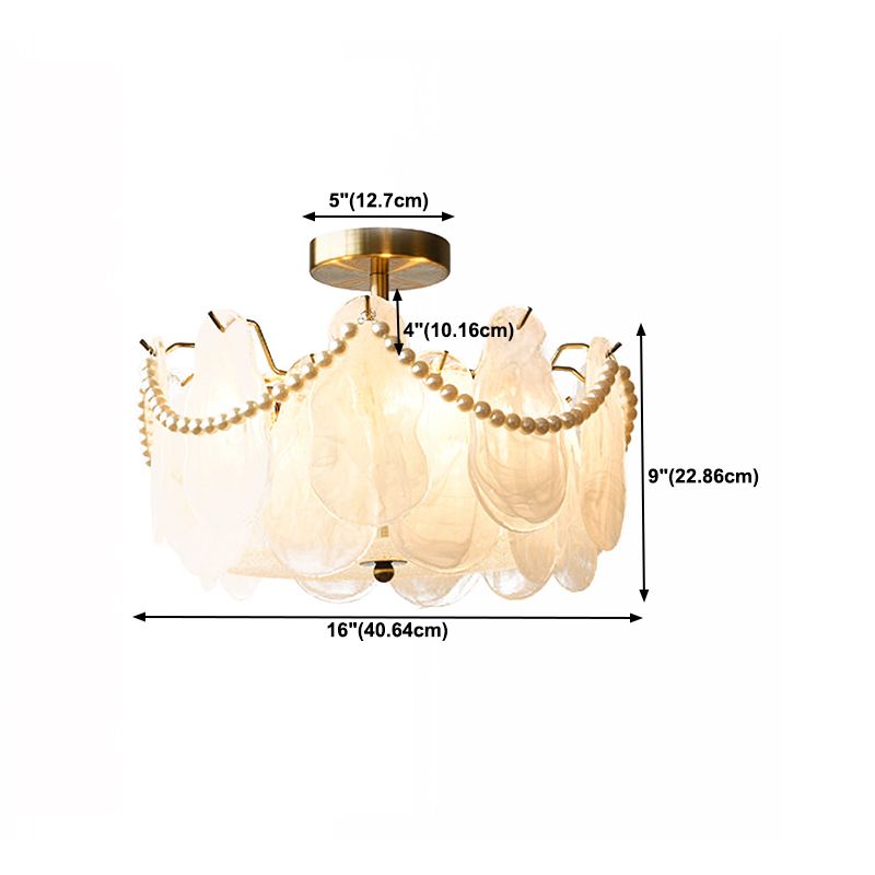 Contemporary Ceiling Lamp Creative Glass Flush Mount Light Fixture