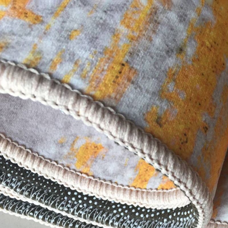 Multicolor Simplicity Area Carpet Polyester Floral Print Indoor Rug Easy Care Carpet for Living Room