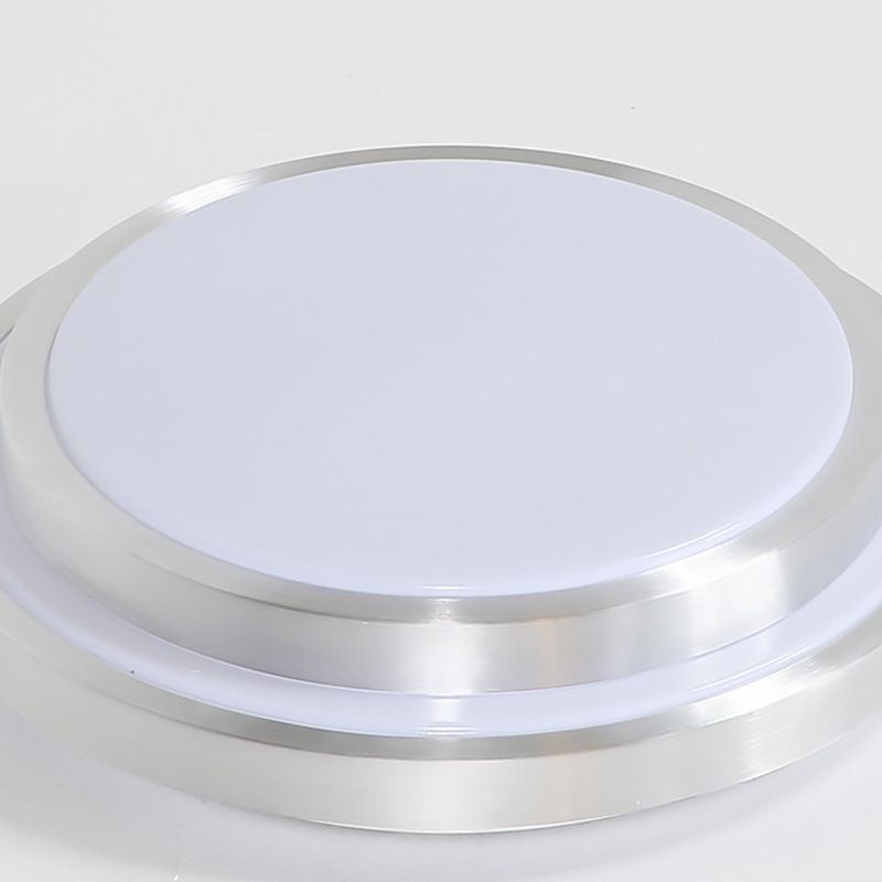 Style moderne aluminium LED encastré luminaire argent tambour encastré plafonnier