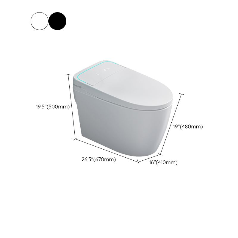 Modern Concealed Tank Toilet Skirted ABS Floor Mount Flush Toilet with Seat