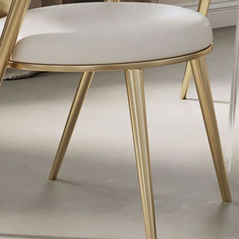 Modern 1/2/5/6 Pieces Acrylic Dining Table Set with White Sintered Stone Top Dinette Set