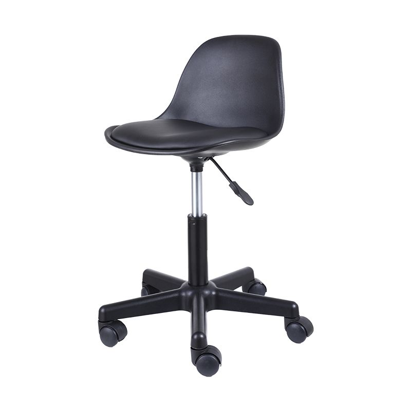 Taburete de bar giratorio de cuero contemporáneo, taburete de bar con respaldo bajo para interiores y patas de hierro