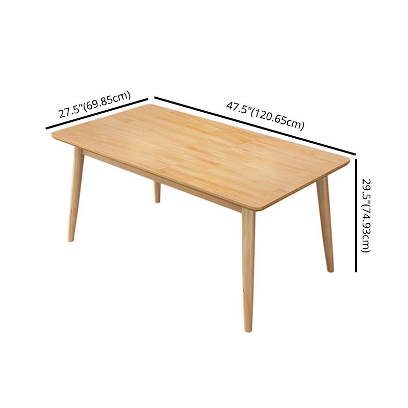 Juegos de mesa de comedor de madera maciza de estilo moderno con 4 patas muebles de comedor base para uso en el hogar