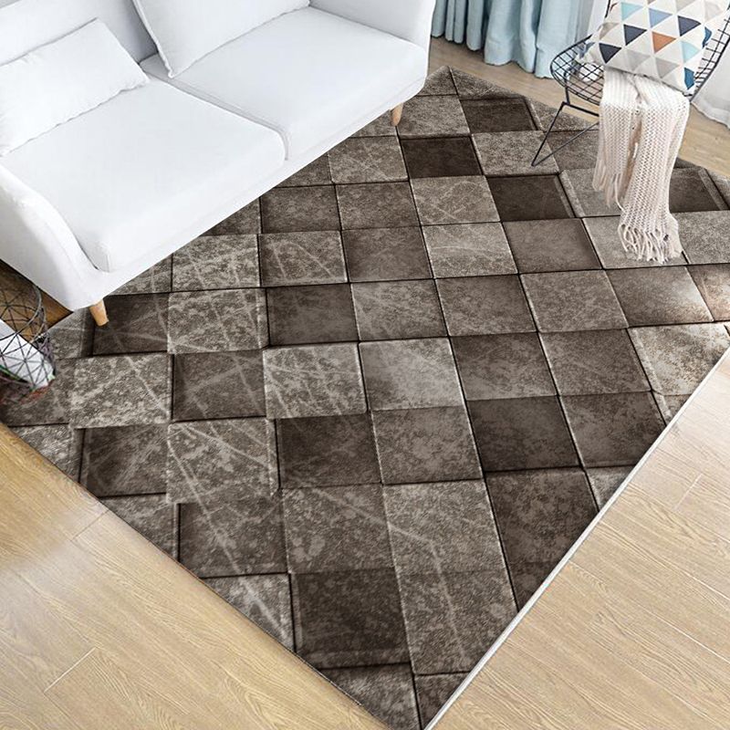 Fancy Area Area Tapis motif géométrique Modèle Polyester Area Tapis de support sans glissement pour décoration intérieure