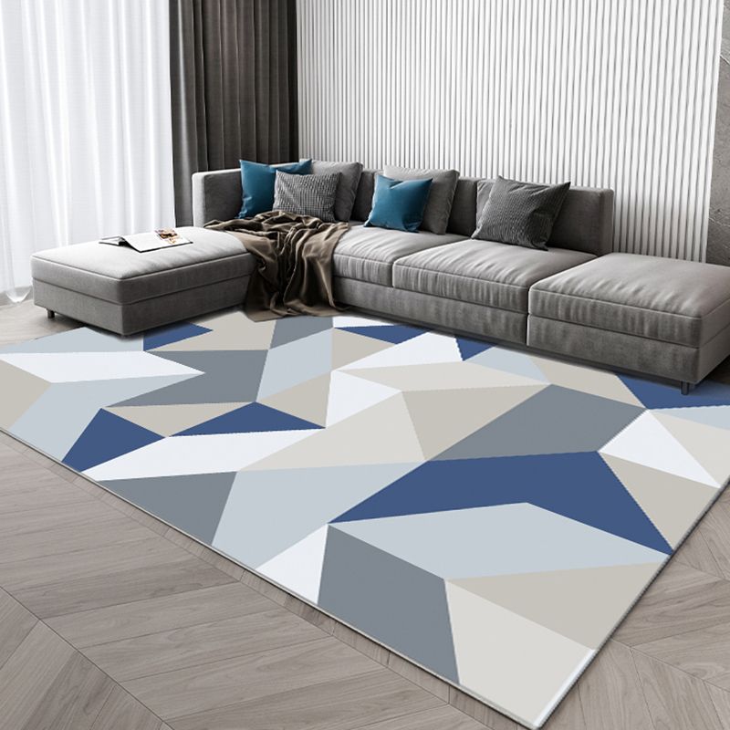 Bunt moderner Teppich Geometrisches Muster Polyester Fläche Teppich Färbung Resiatnt Teppich für Wohnkultur