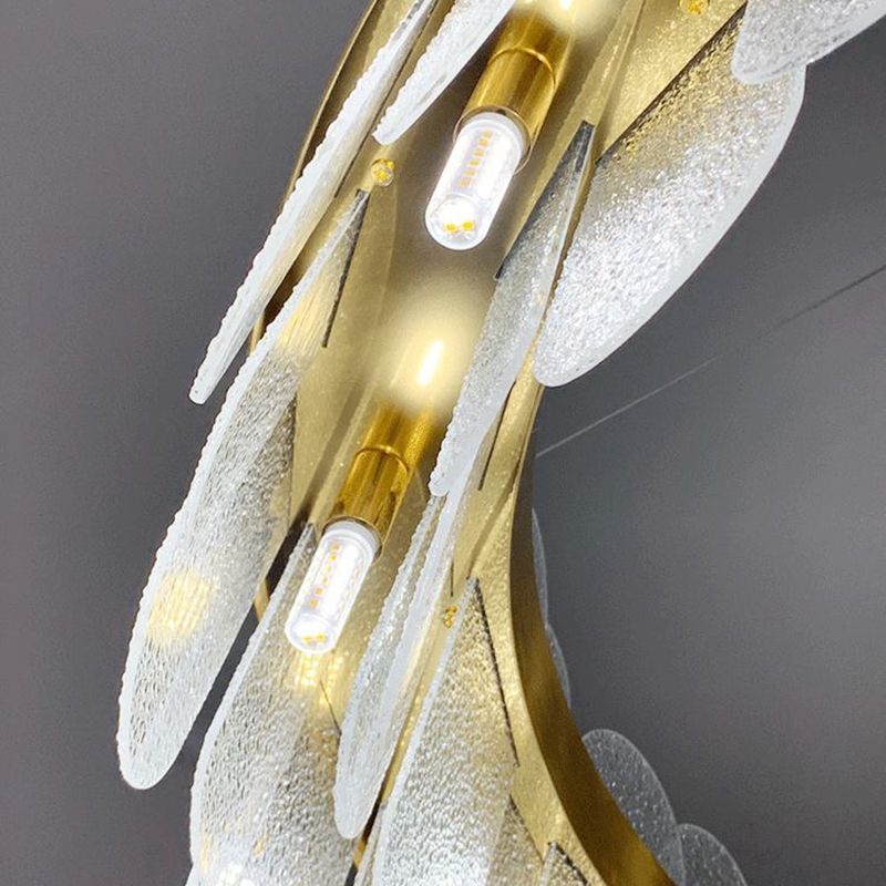 Ringform Decke Kronleuchter Modernist Style Glassuspension Licht für Wohnzimmer