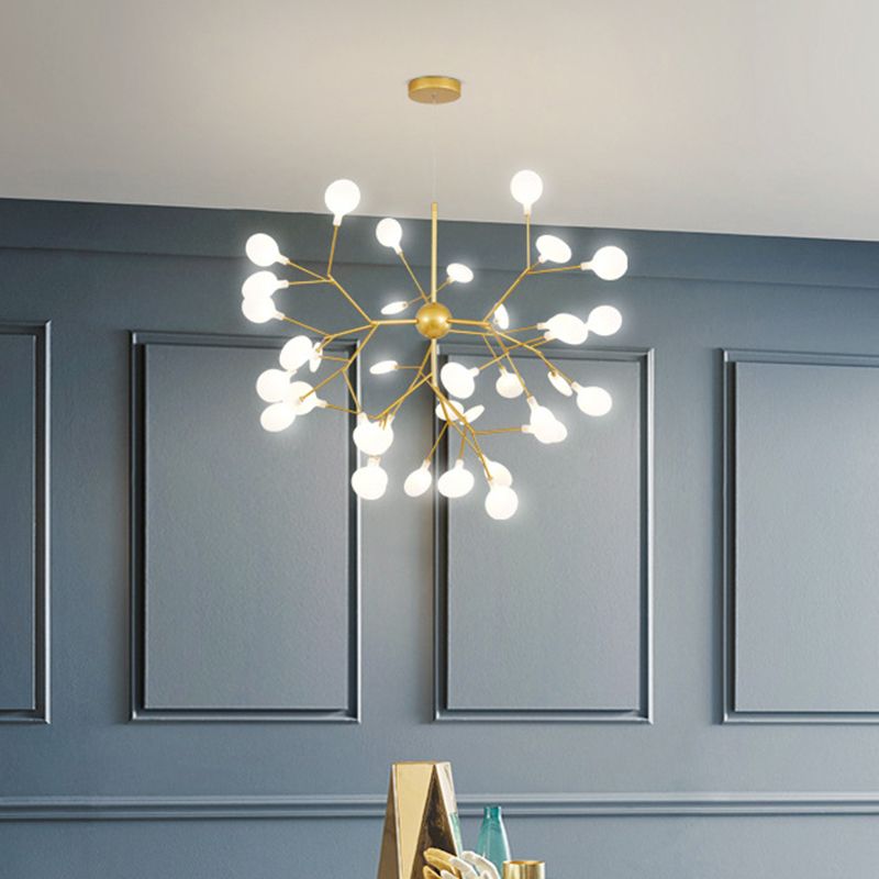 SPUTNIK Firefly Sala da pranzo Lucile LED Accrilico Lampada del lampadario post-moderno in oro