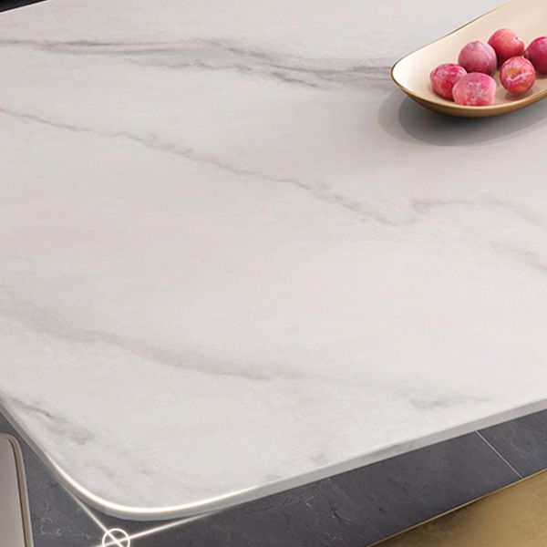 Glam Style Dinner Table Rectangle Stone Dining Room Table for Home