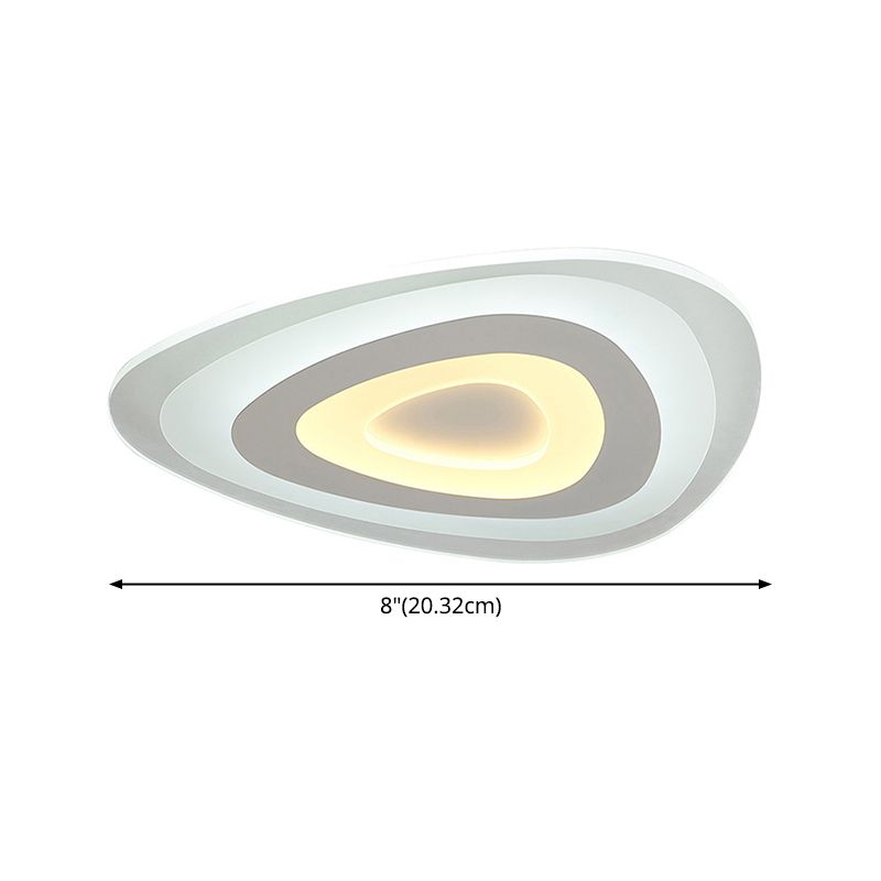 Geometrical Acrylic Led Flush Mount Ceiling Lamp Fixtures Modern Style 1-Light Flush Light