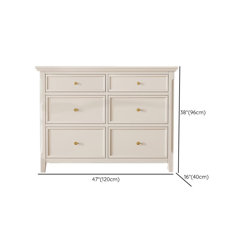 Wooden Storage Chest Dresser Classic Glam Dresser for Bedroom