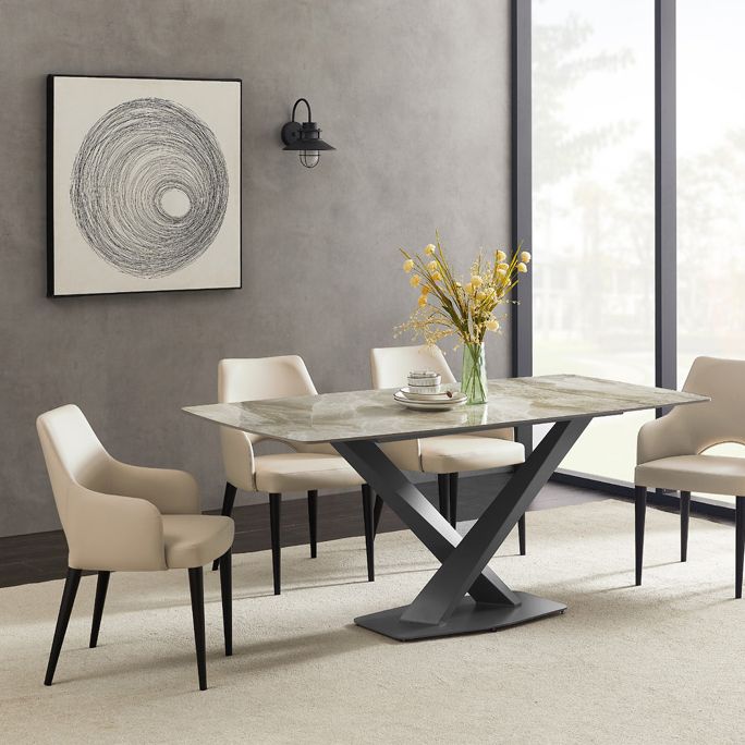 Modern Style Open Back Upholstered Leather Home Dining Side Chair
