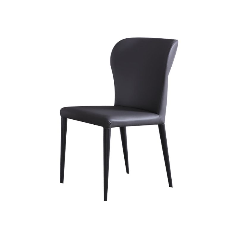 Faux Leather Kitchen Dining Chairs Wingback Parsons Dining Chairs