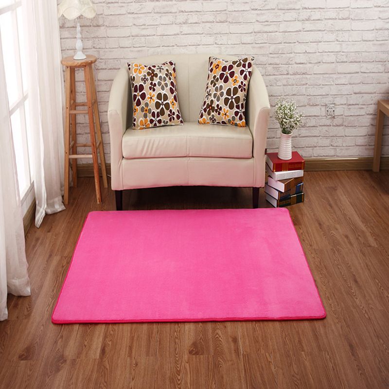 Casual Bedroom Rug Multi Color Solid Color Indoor Rug PVC Non-Slip Easy Care Washable Carpet