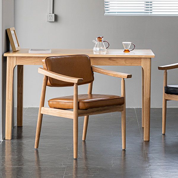 Chaises de salle à manger de style traditionnel, chaises d'appoint avec bras de cuisine et pieds en bois