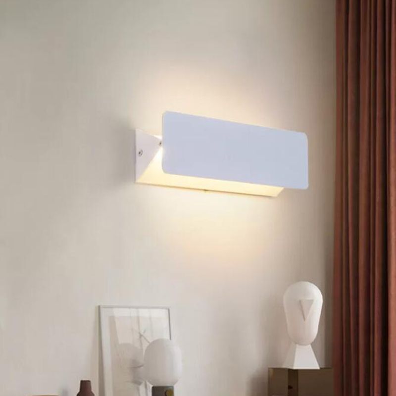 Accesorios de luz rectangulares de aluminio apliques de pared de estilo minimalista modernos para sala de estar