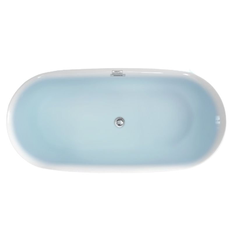 Bathroom Acrylic Oval Bathtub Soaking Tubs without Base in White
