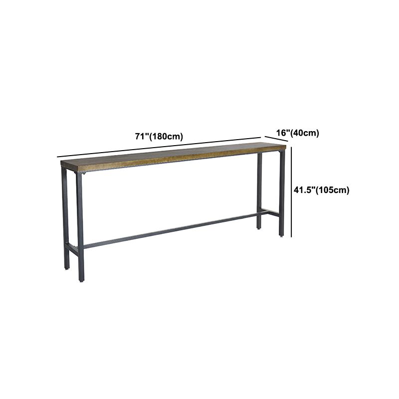 Industrial 1/6/11 Pieces Bar Table Set Rectangle Wood Counter Table with Stools