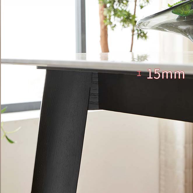 Mesa de piedra sinterizada Mesa industrial de 4 patas para comedor