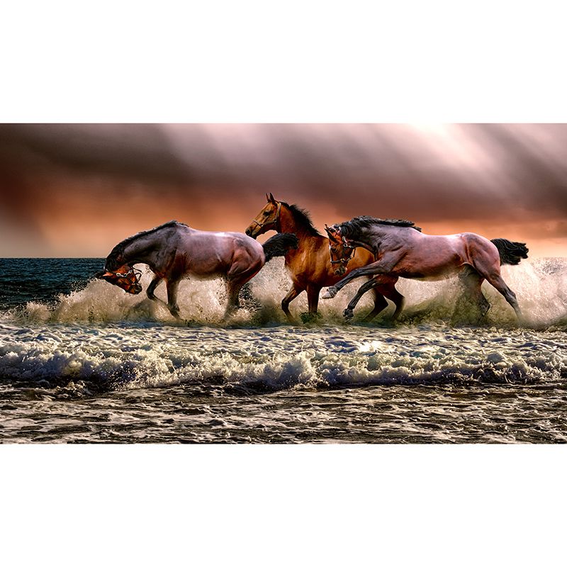 Environment Friendly Mural Wallpaper Horses Photography Bedroom Wall Mural