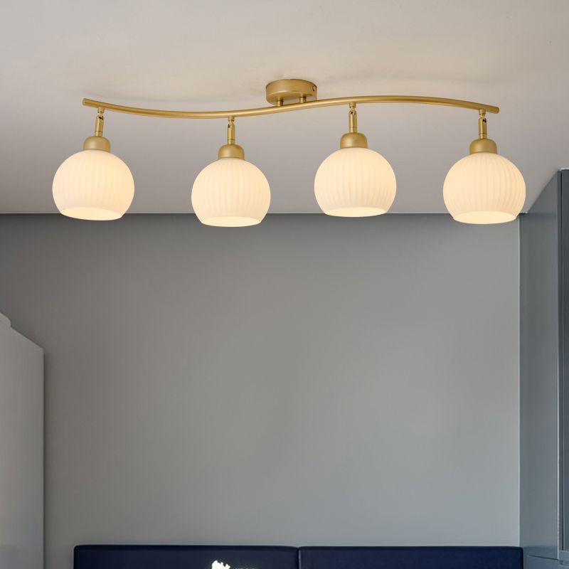 Modern Simple Iron Ceiling Light Ball Shape Ceiling Lamp for Bedroom