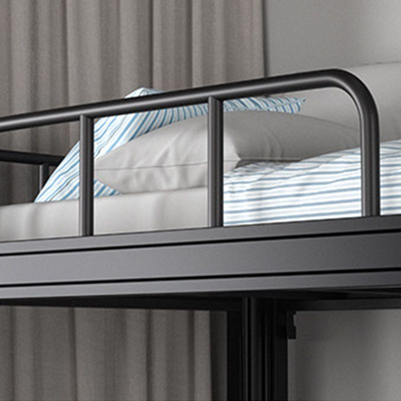 Contemporary Iron Bunk Bed with Metal Legs and Open-Frame 70.87" High