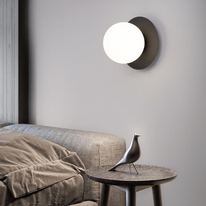 Global Wall Mount Light Fixture Simple Glass 1 Light Wall Mount Lamp