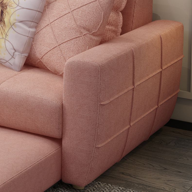 Square Arm Sofa Futon Foldable Pillow Included Cushion Back Sleeper Sofa